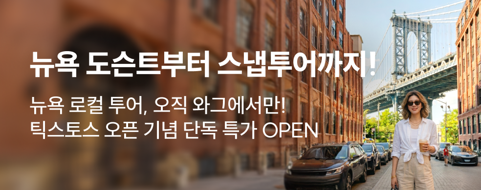 뉴욕 도슨트 & 투어 틱스토스 오픈 특가