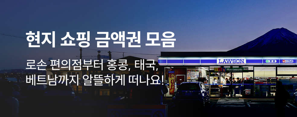 해외 여행 쇼핑 금액권 모음