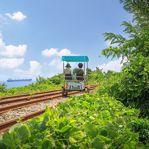 The Yeosu Ocean Rail Bike